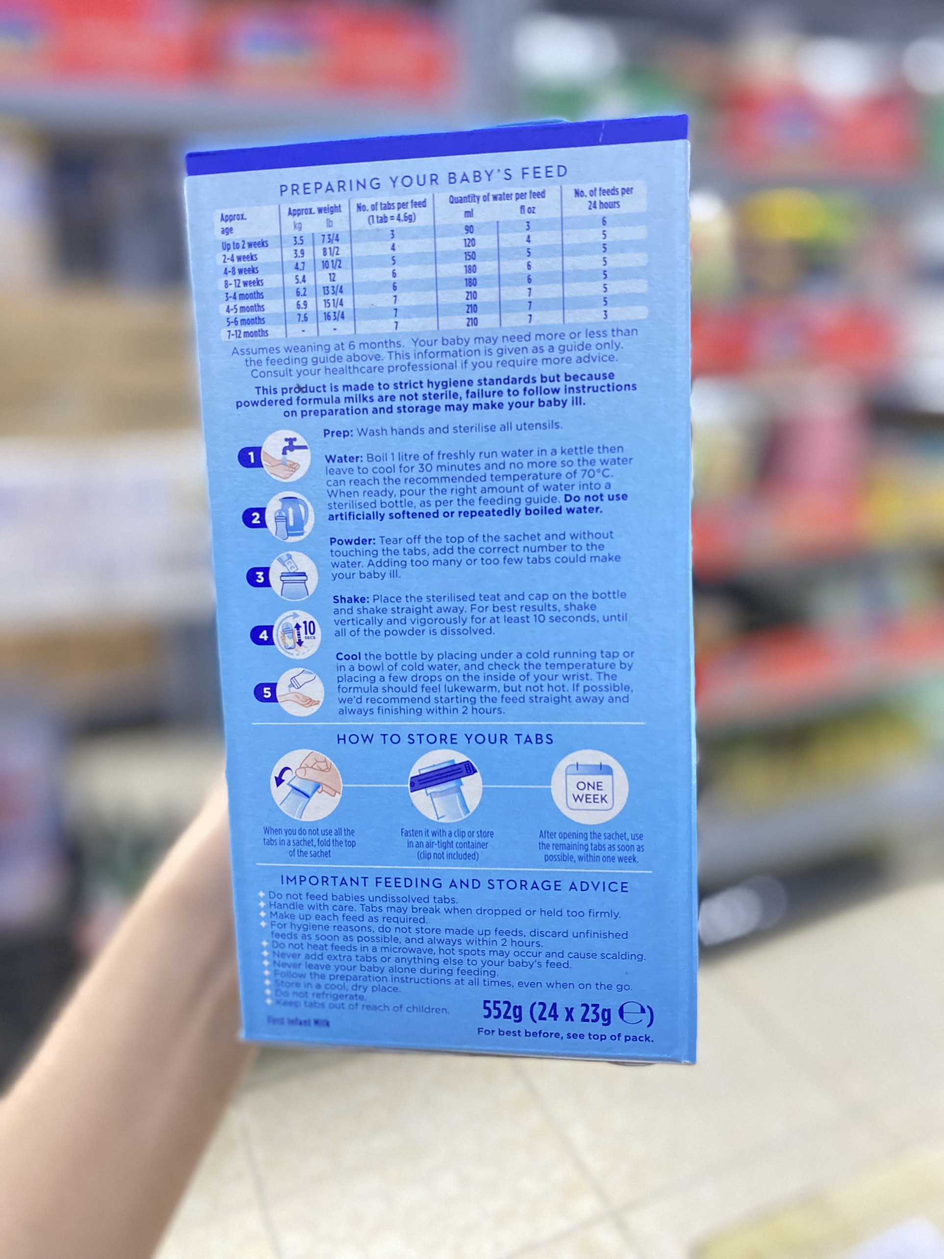 UK aptourg milk box no 1-2 stick 23gr
