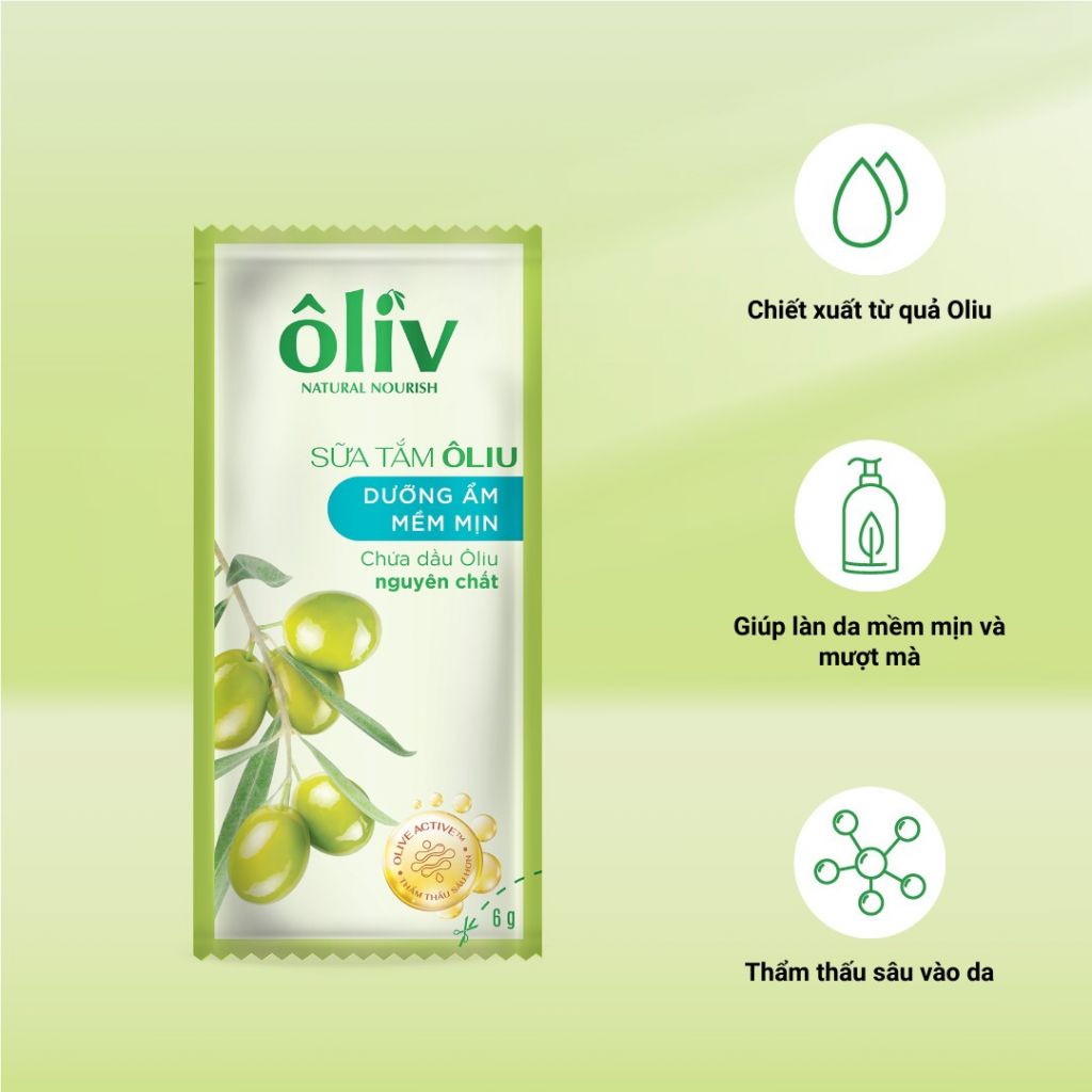Dây Sữa Tắm Oliv  Mềm Mịn 12 gói