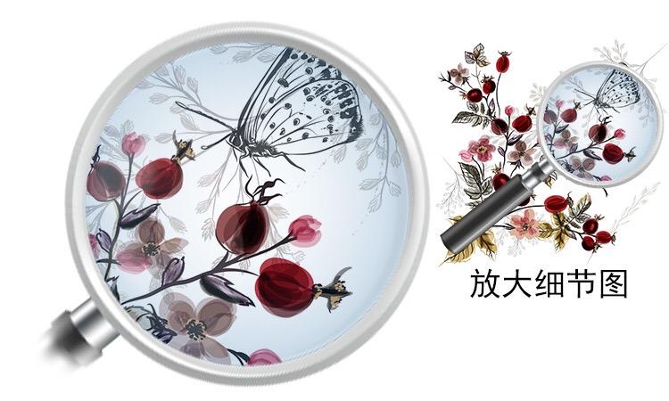 [HCM]Decal Dán Kính Cao Cấp - Hoa đỏ rượu nhí ( 60x58 )-DK7131