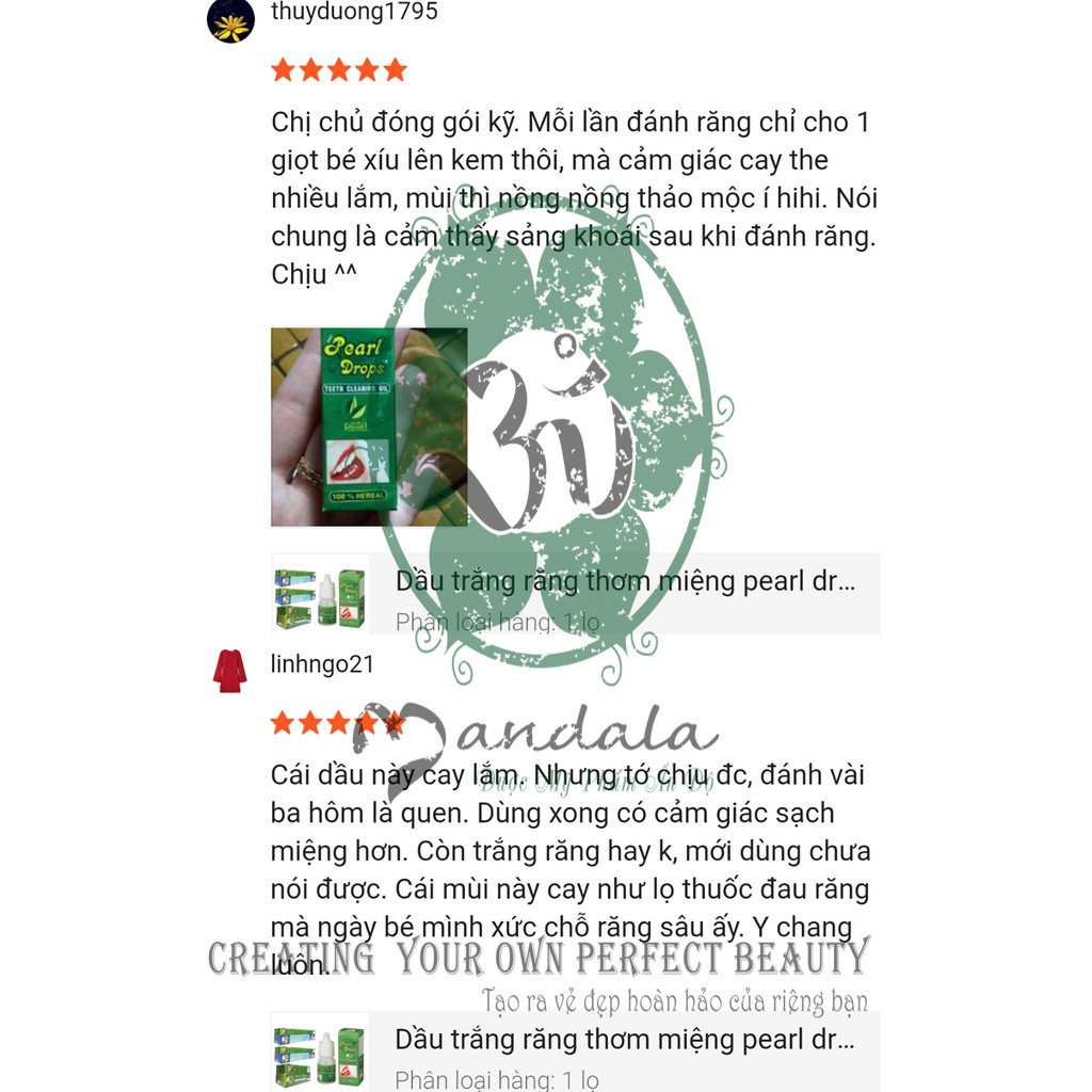 Dầu Trắng Răng Thơm Miệng Pearl Drop