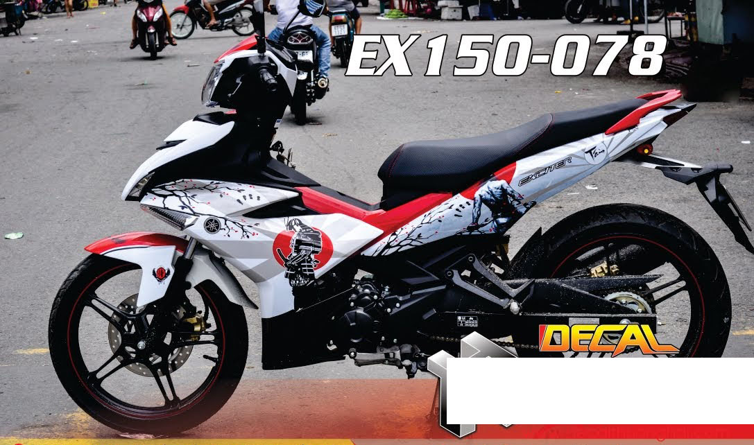 tem trùm exciter 150 trắng đỏ đen samurai, tem ex 150 trắng đỏ, tem trùm exciter 150 đỏ trắng, tem trùm exciter 150 trắng đỏ, tem trùm trắng đỏ exciter 150, tem trùm ex 150 đỏ trắngtem xe ex 150 trắng đỏ