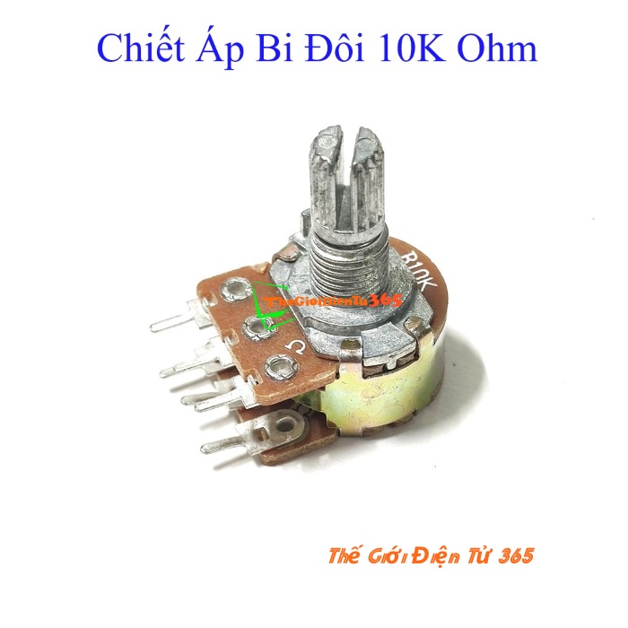 5 chiết áp bi đôi 10k ohm kép b10k