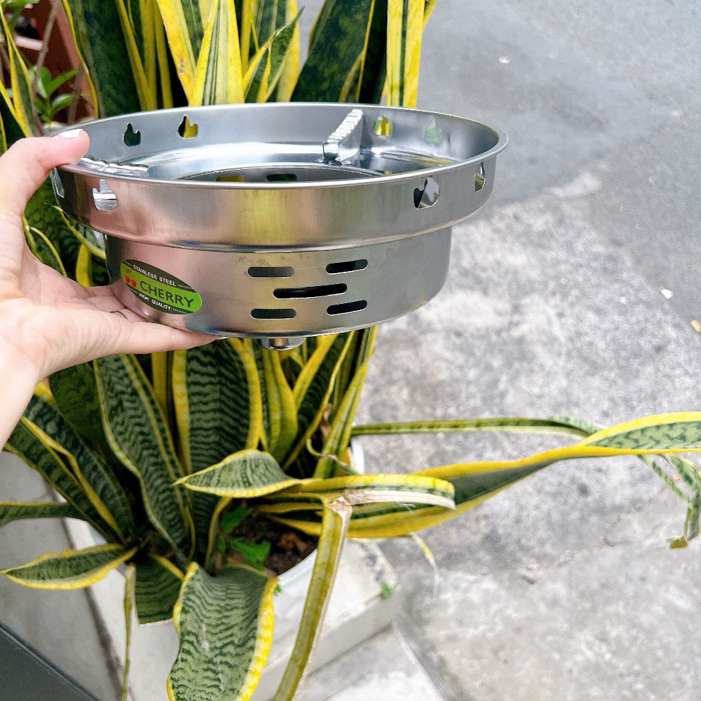 Bếp cồn inox chắn gió CHERRY - tiệu lợi dã ngoại (siêu rẻ)