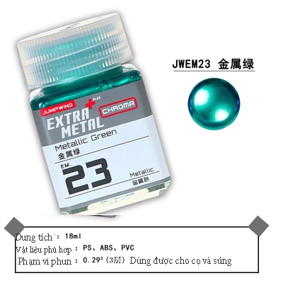 Sơn mô hình em21-em32 extra metal chroma jumpwind color 18ml