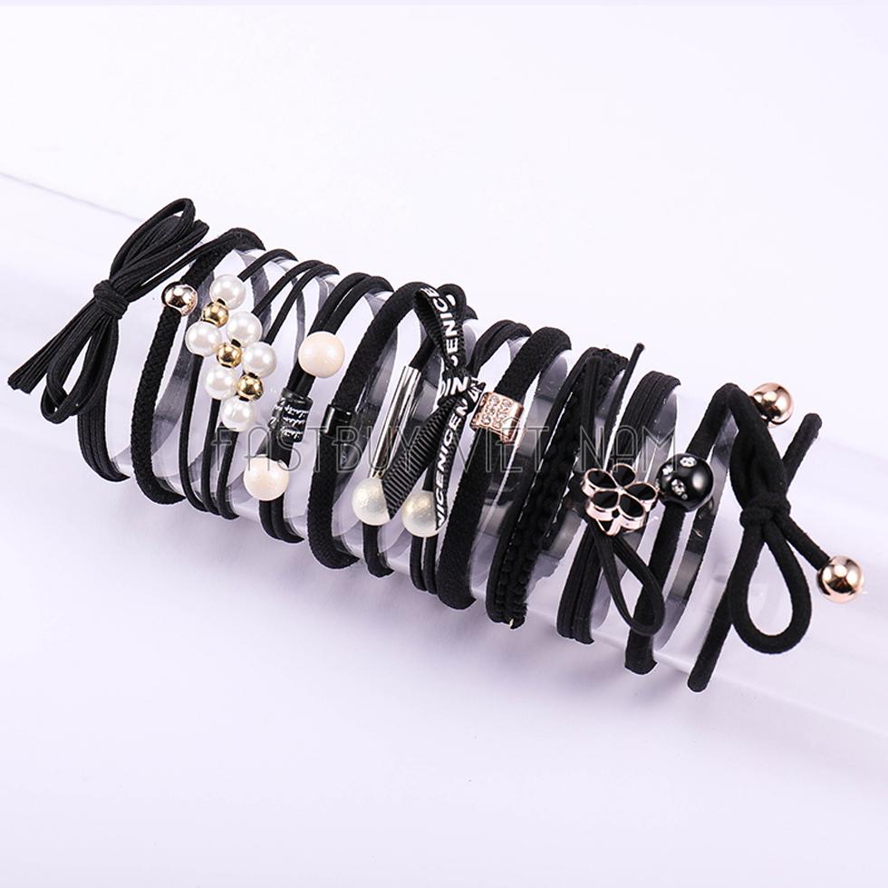 Sét 12 Dây Buộc Tóc Hàn Quốc