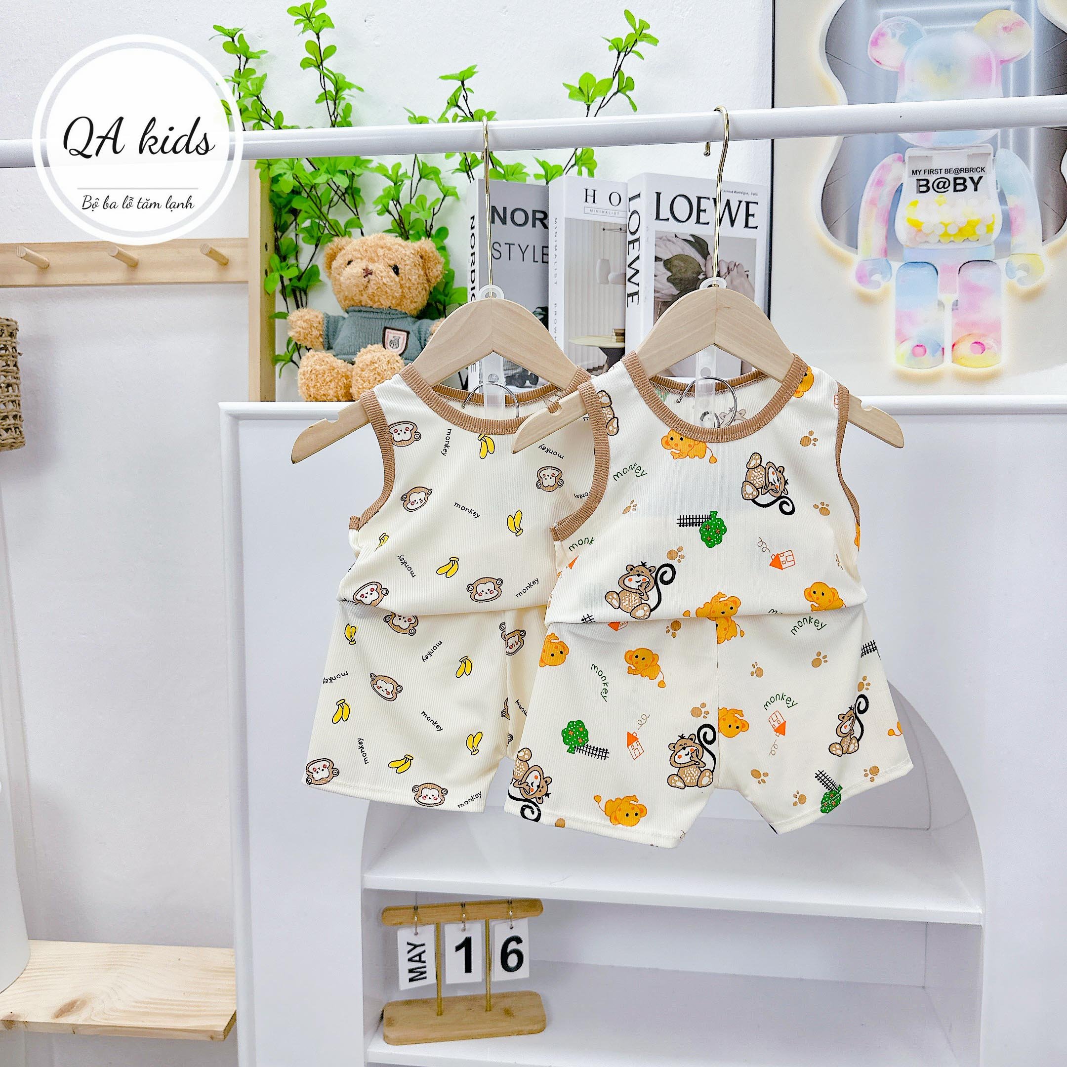 Bộ thun gân tăm cho bé từ 6-16kg