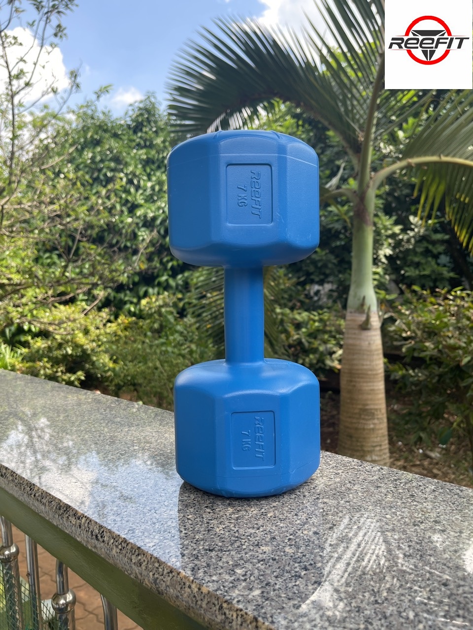 Tạ tay nhựa bát giác Reefit 7kg có ruột