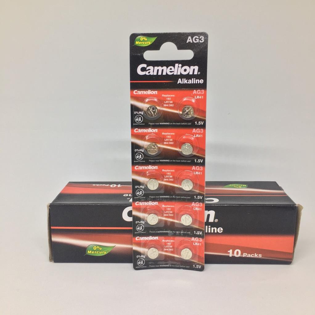 Pin ag3 lr41 camelion vỉ 10 viên dùng cho nhiệt kế