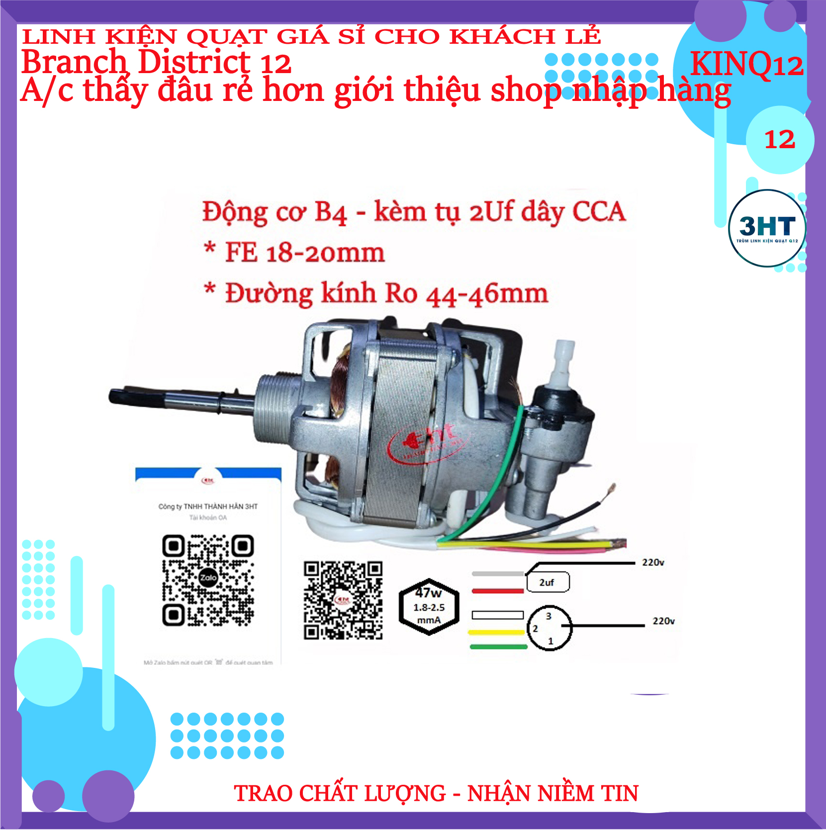 ĐỘNG CƠ QUẠT B4