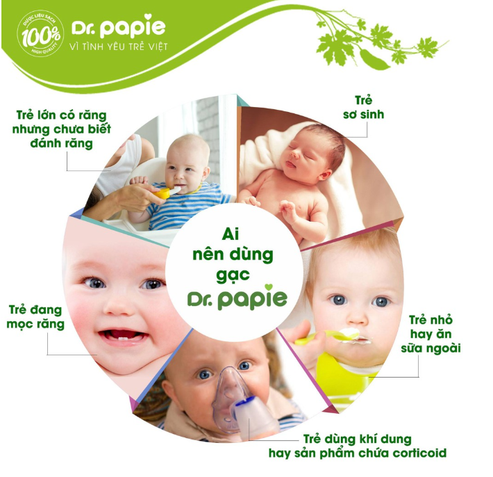 [DATE T08/27]Gạc Rơ Lưỡi Vệ Sinh Răng Miệng Cho Bé Dr Papie