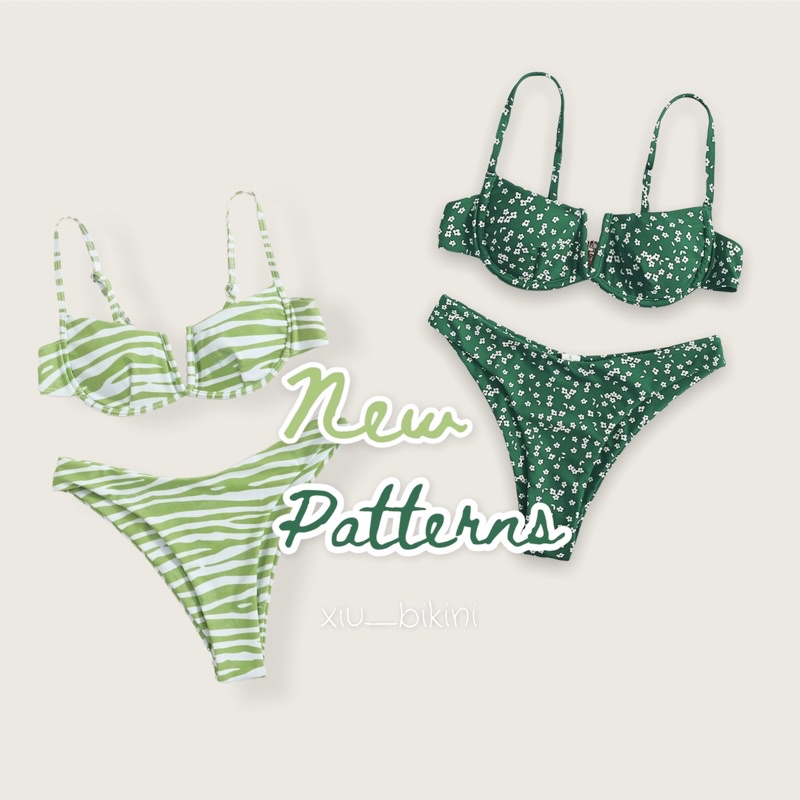 Bikini 2 Mảnh Hoạ Tiết Nhí Có Gọng