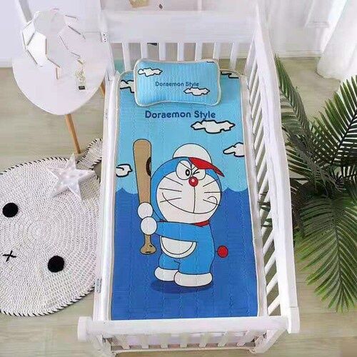[FreeshipMAX] Chiếu lụa điều hoà trải giường kèm gối cho bé