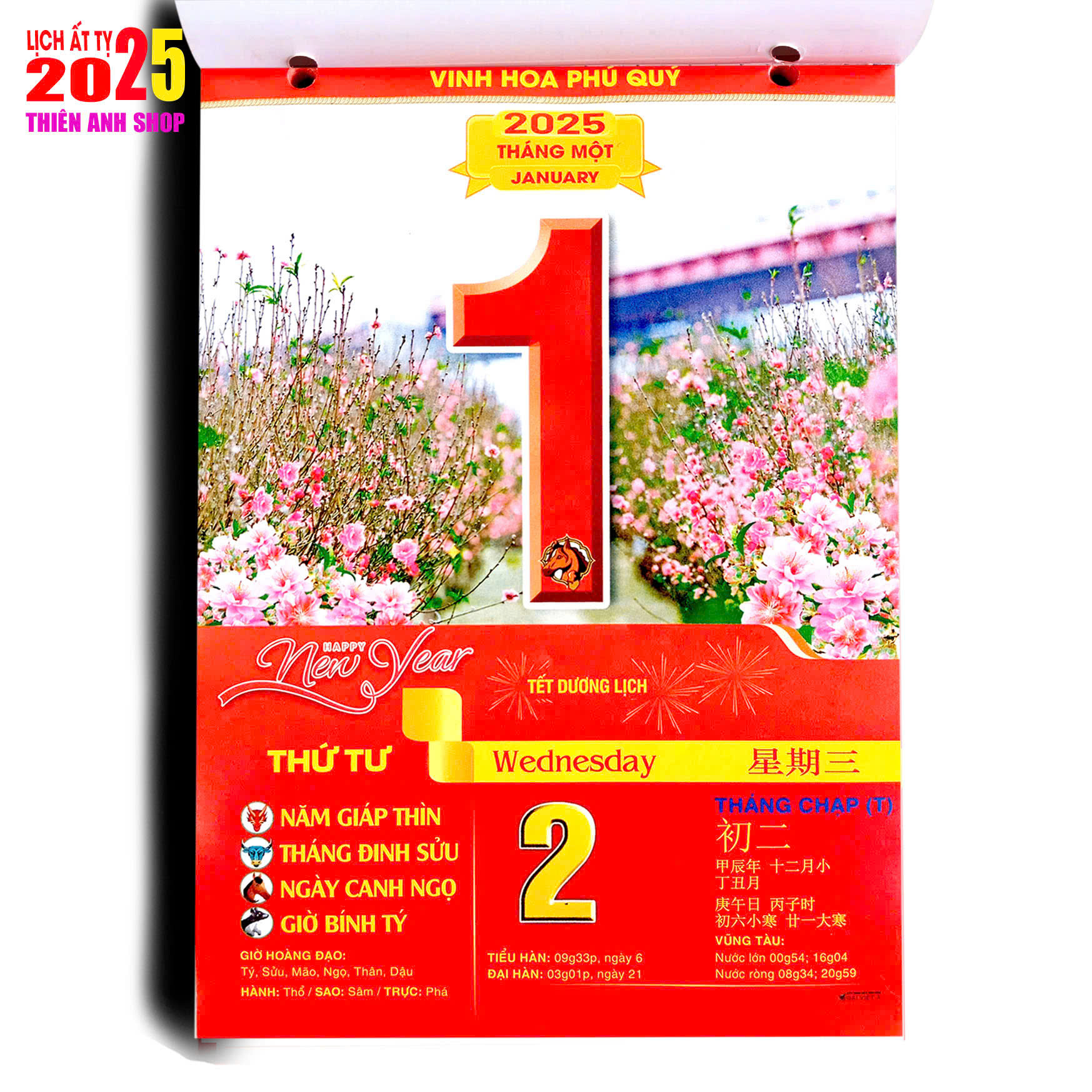 LỊCH 2026, Lịch lốc rời 13x19cm, Chủ đề: Phong cảnh