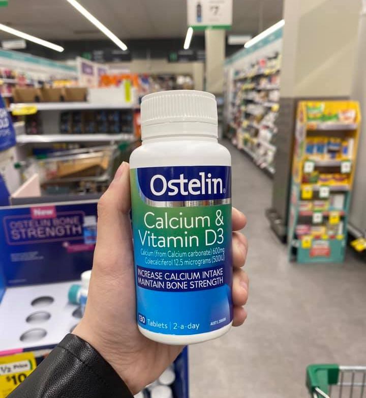 Canxi bầu Úc Ostelin Calcium & Vitamin D3 130 viên