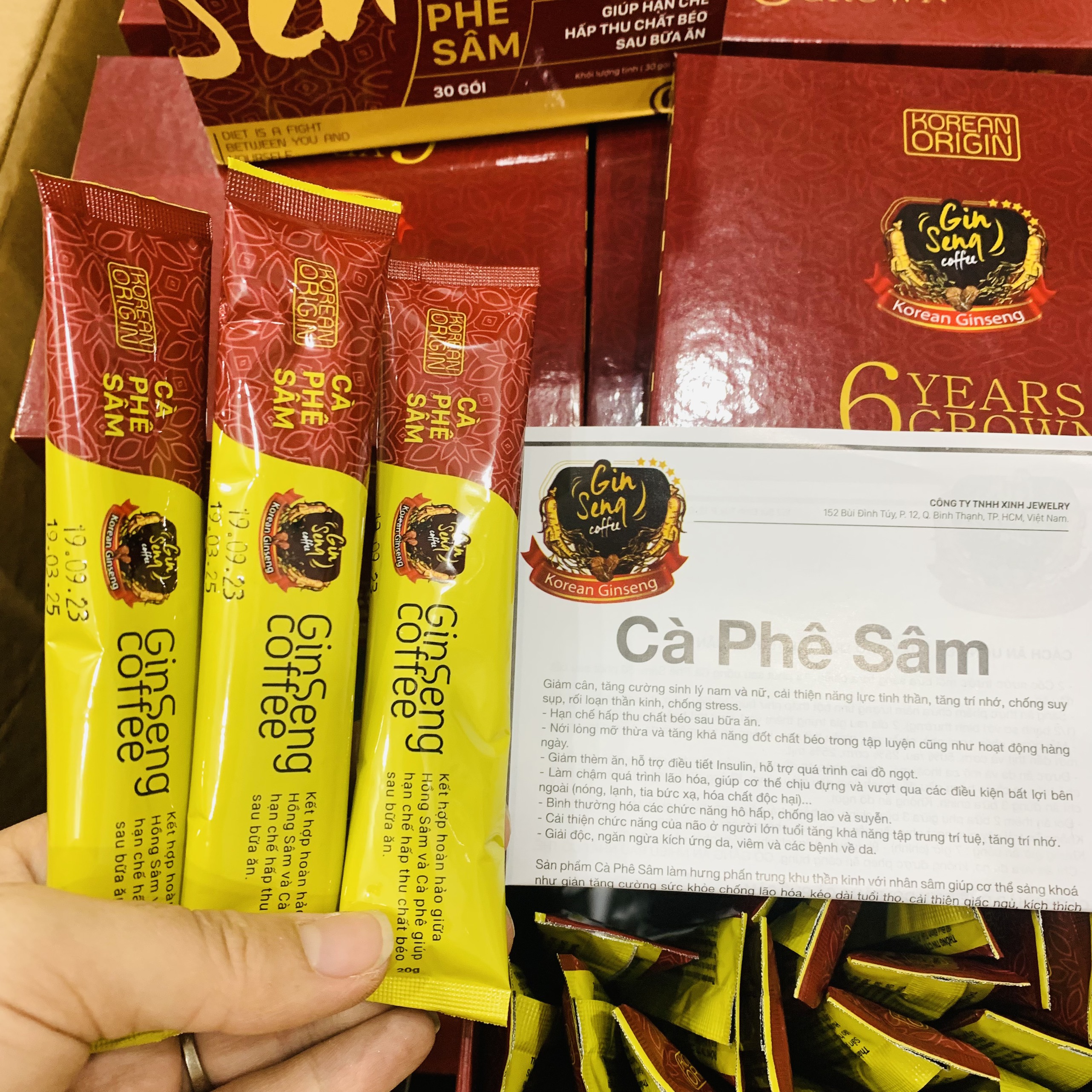 (TẶNG LY) Combo 2 Hộp Cà Phê Sâm Ginseng Giảm Cân (Ginseng Coffee)