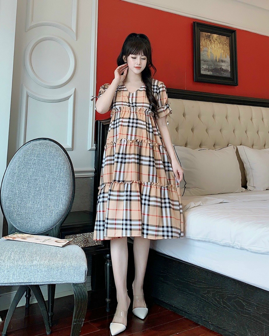 Váy bầu dễ thương cho mẹ bầu-đầm bầu trẻ trung mặc bầu và thời trang