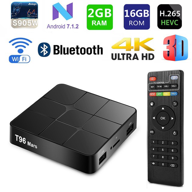 Android Tivi Box T96 Mars Mini Ram 2GB Rom 16GB Android 7.1.2