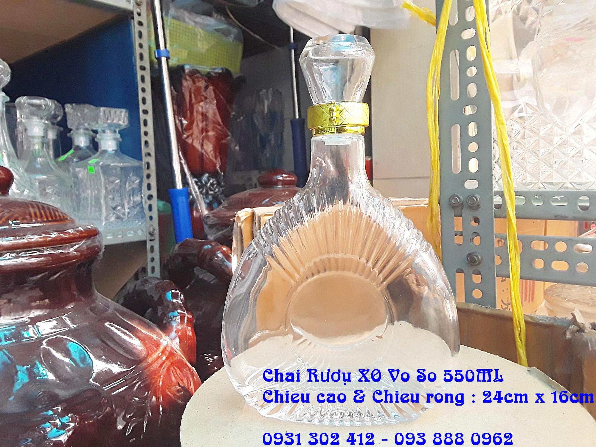 [HCM]Combo 10 Chai thủy tinh đựng rượu XO 500ml ( có 6 kiểu tùy chọn )