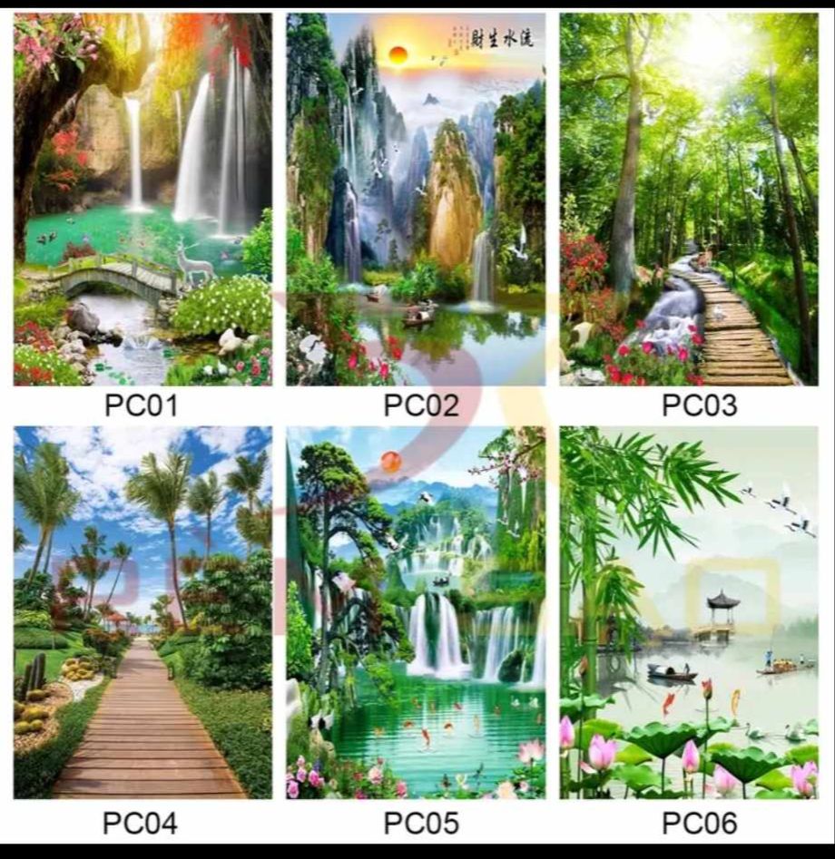 Rèm Cuốn Intranh Phong Cảnh Cản Sáng Cản Nắng 100%