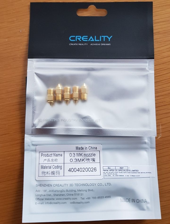 MK Brass Nozzle for 3d Printer 5pcs/Set