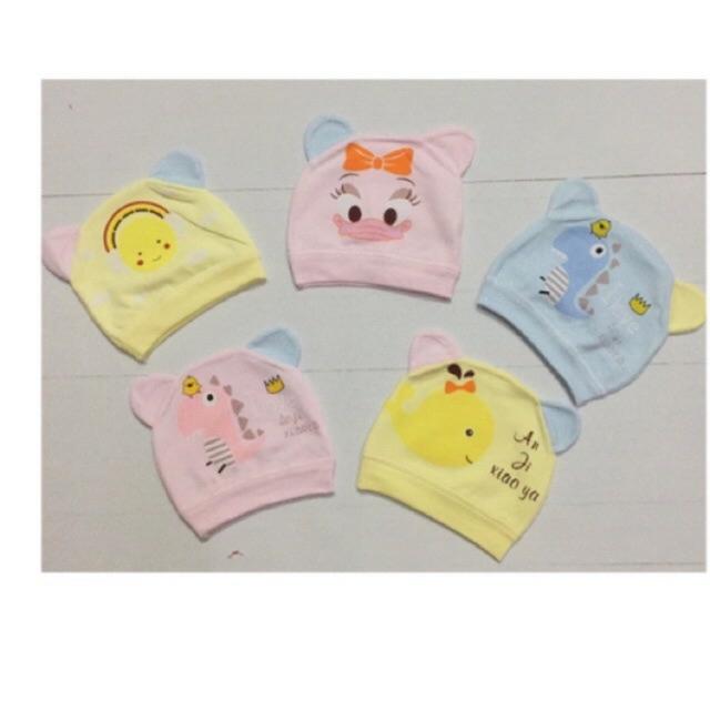 Mũ vải cotton cho bé trai, bé gái (mũ sơ sinh)