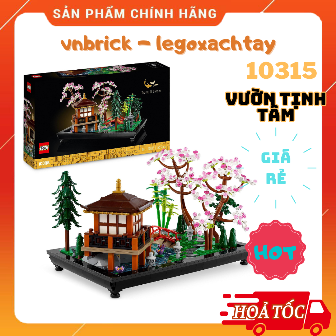 Lego icons 10315 tranquil garden vườn tịnh tâm chính hãng