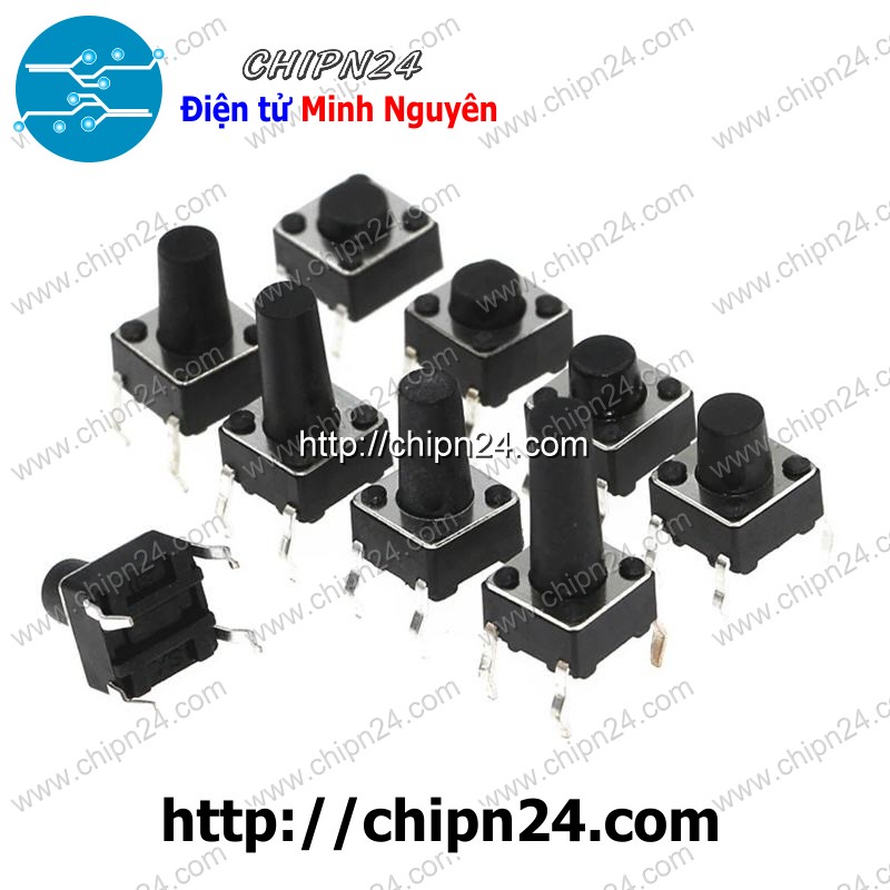 [10 con] (KG1) Nút nhấn 4 chân 6x6 (6x6x4.3/6x6x5/6x6x6/6x6x7/6x6x8/6x6x9/6x6x10/6x6x11/6x6x12/6x6x14) - [Chọn Loại]