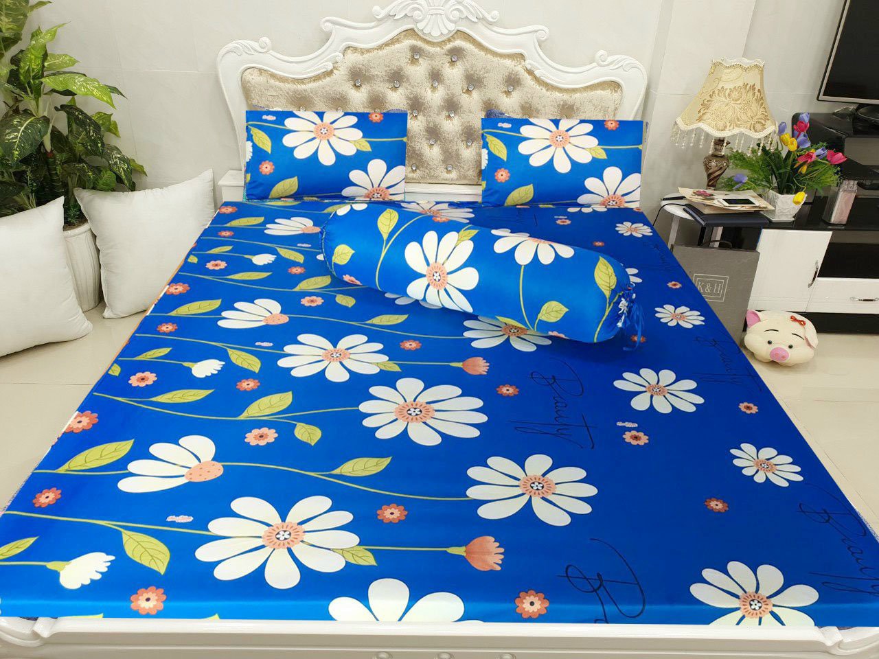 GA THUN HÀN QUỐC 4 MÓN(GA + 1 VỎ GỐI ÔM + 2 VỎ GỐI NẰM)