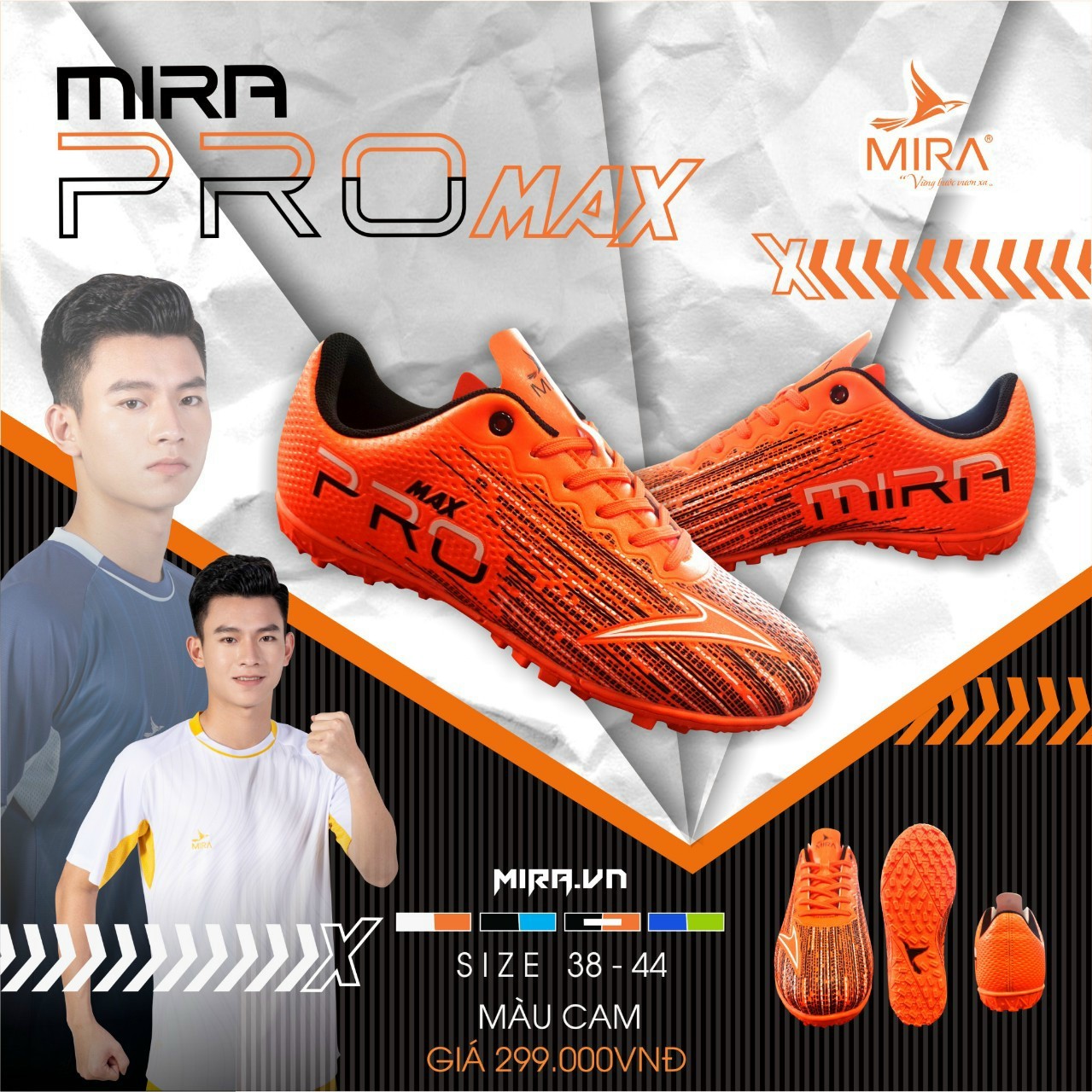 GIÀY ĐÁ BANH COMBO PRO MAX KID + VỚ + TÚI RÚT