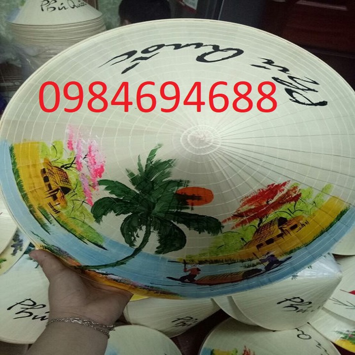 Nón lá huế vẽ theo yêu cầu lh tư vấn 0984694688