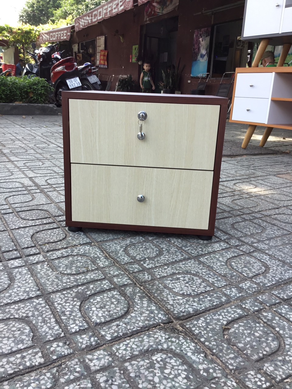 [HCM]tủ đầu giường 2 hộc phối