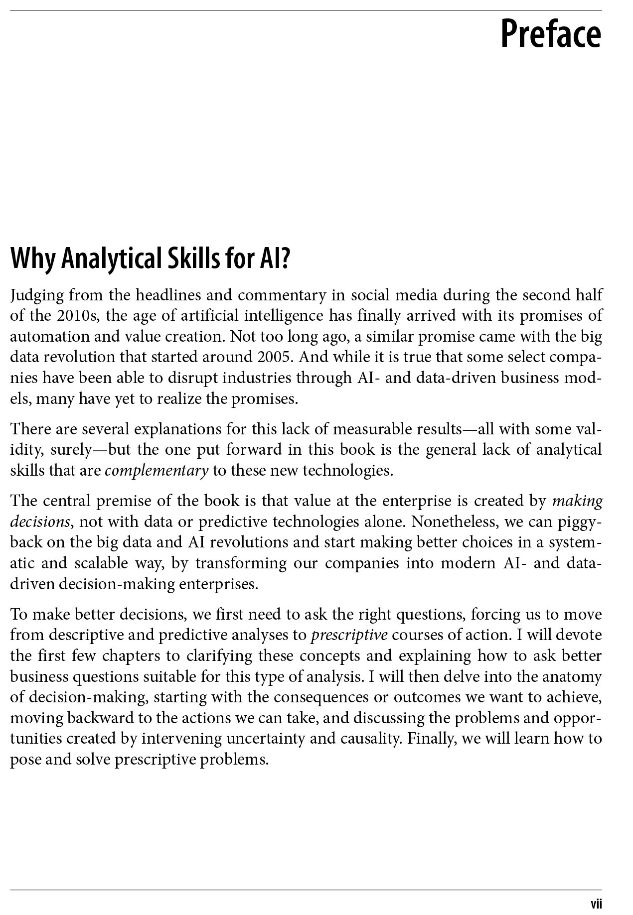 Analytical Skills for AI and Data Science