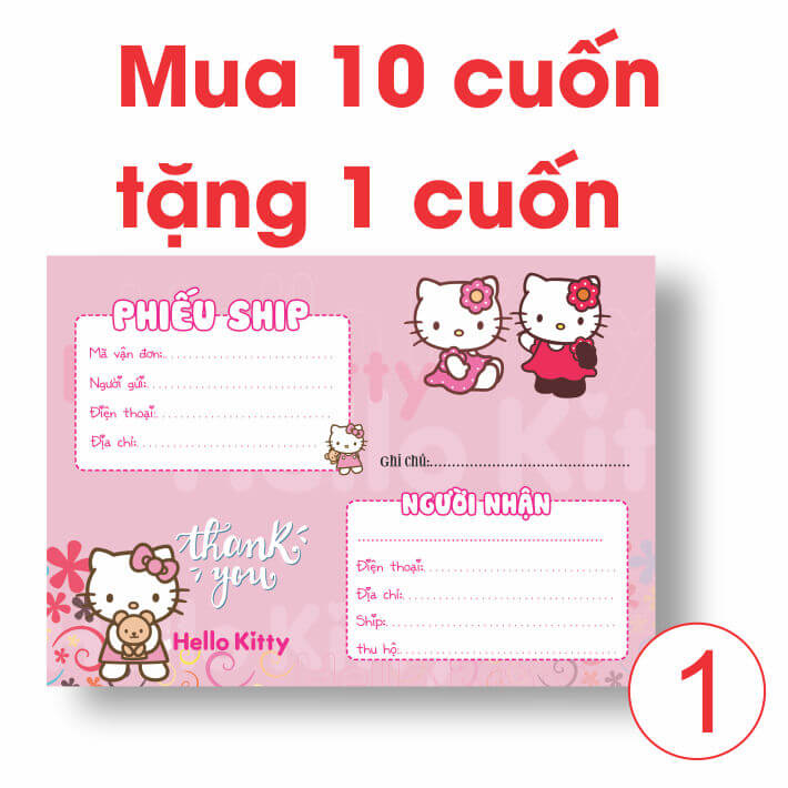 Phiếu ship hàng 1 liên/ phiếu giao hàng thiết kế đẹp M1