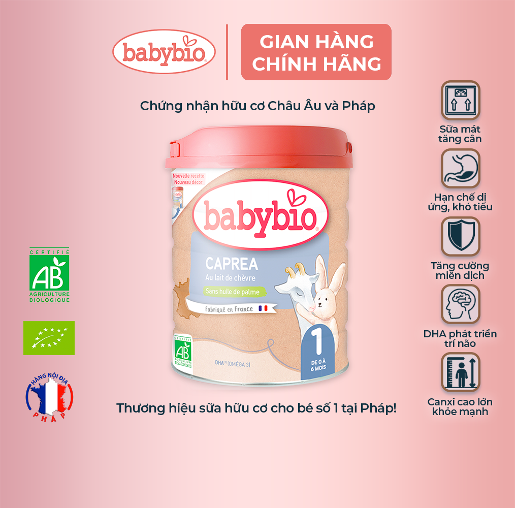 Sữa dê hữu cơ Babybio số 1 800g (0 - 6 tháng)