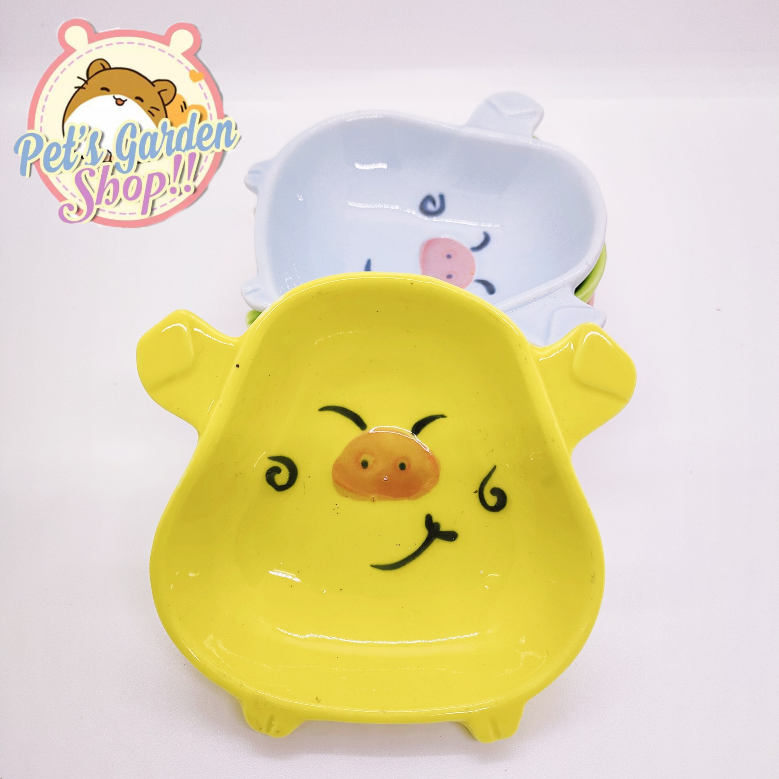 Chén heo nhỏ bằng sứ cho hamster