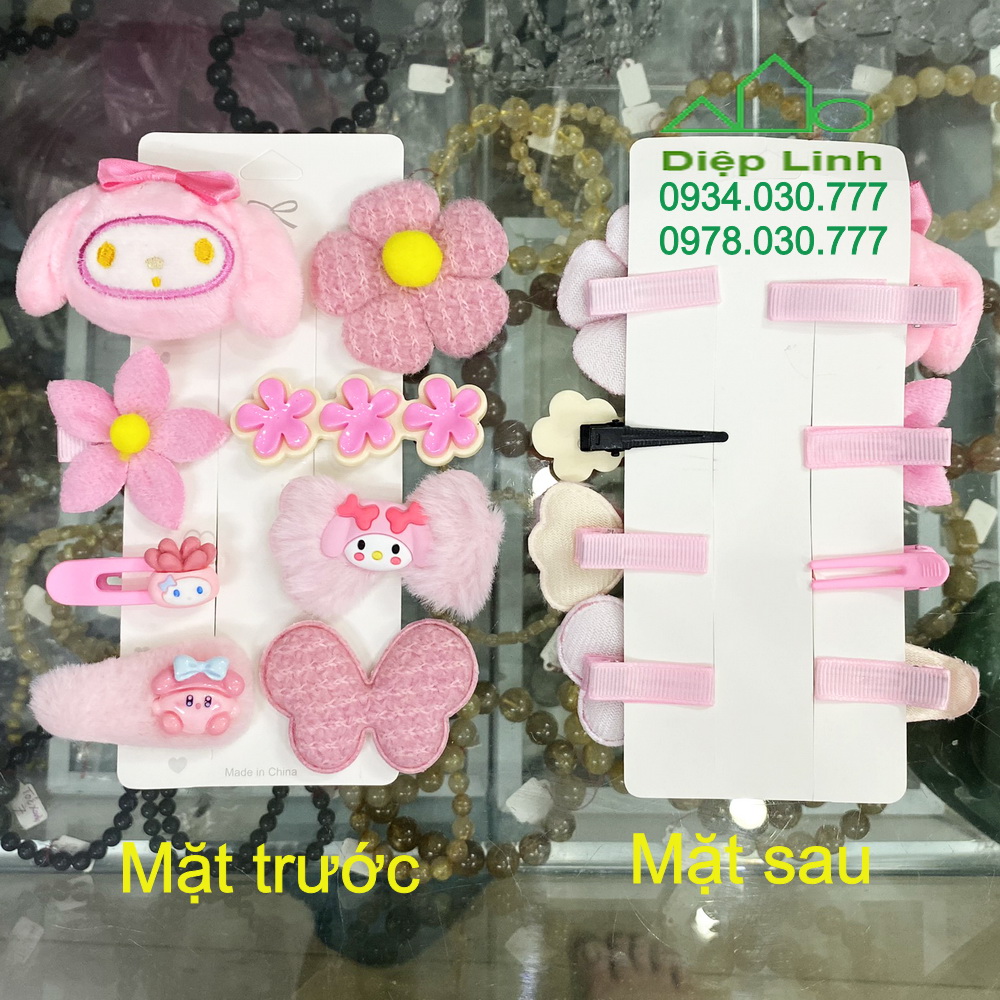 Bộ kẹp tóc dây buộc tóc Kuromi Kunomi Sanrio Cinnamoroll Kitty - Bộ kẹp tóc cho bé gái - Diệp Linh