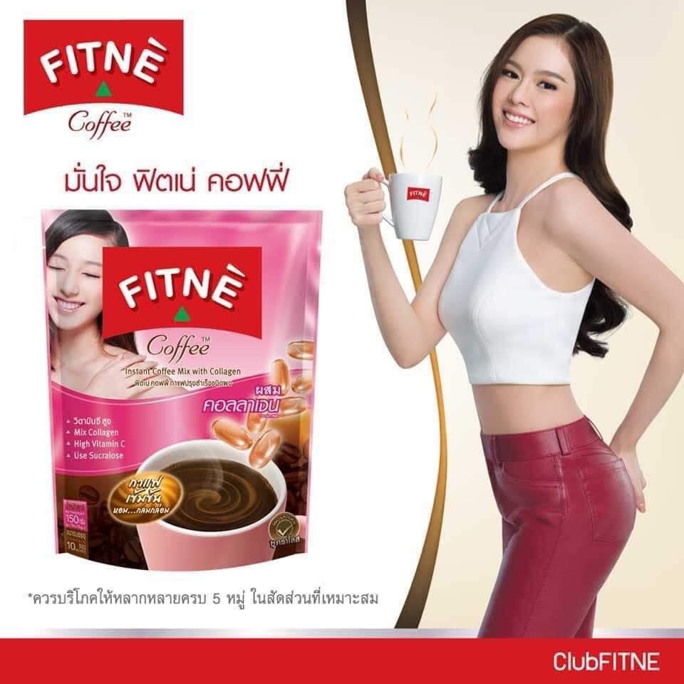 Cà phê hòa tan 3 in 1 coffee with collagen fitne thái lan