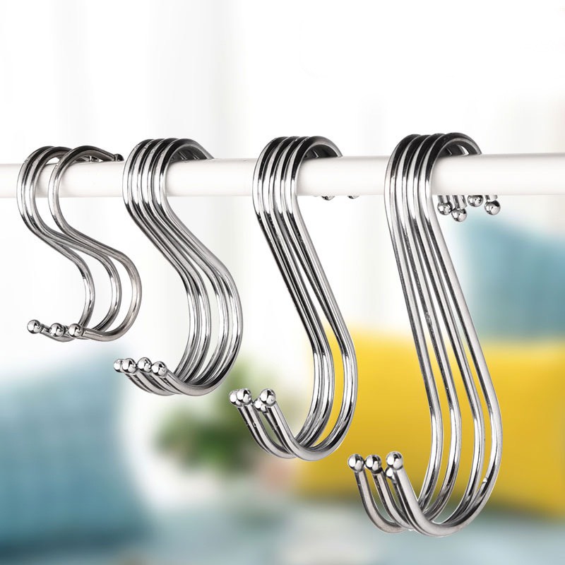 Móc treo đồ chữ S treo quần áo chịu lực, đa năng loại dày nhiều kích thước
