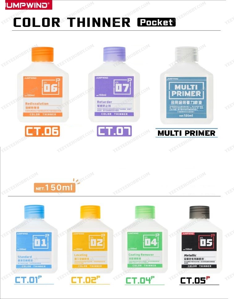 DUNG DỊCH SƠN JUMPWIND - DUNG MÔI THINNER 500ML (CT01~CT08) / 150ML (CT01P~CT07P)