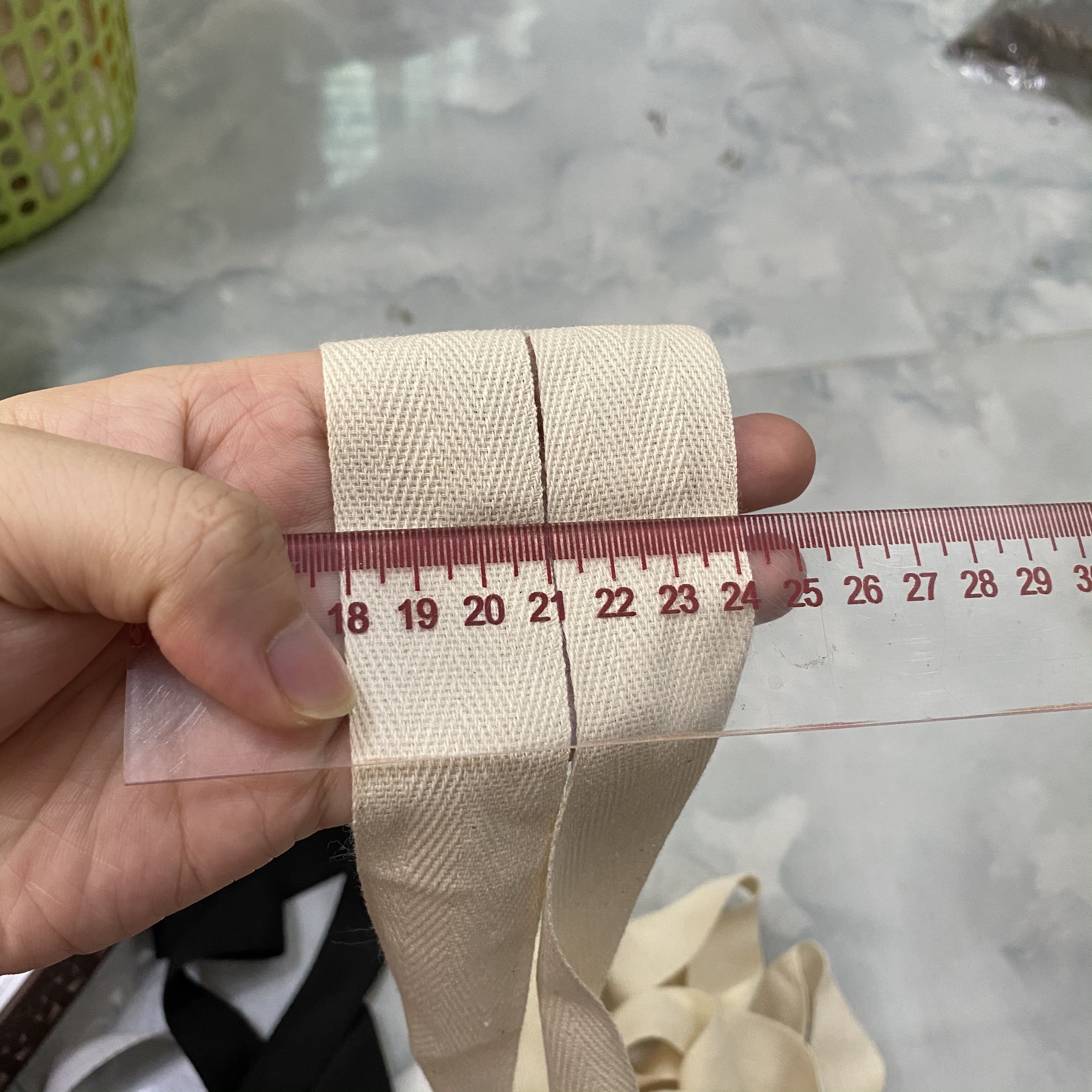 Dây đai cotton lót nón 3cm / viền nón 3cm 5k/mét
