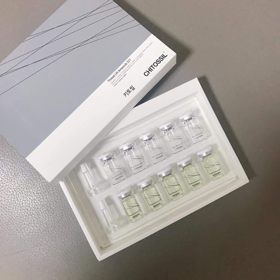 Chitossil cấy chỉ tơ tằm nâng cơ xóa nhăn set 5 cặp