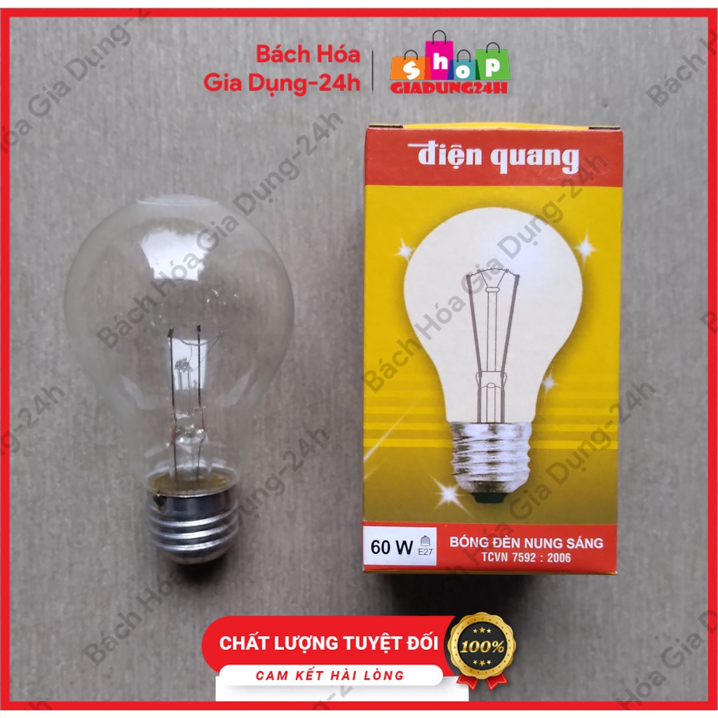 Bóng đèn sợi đốt, bóng dây tóc 25w,40w, 60w điện quang-giadung24h