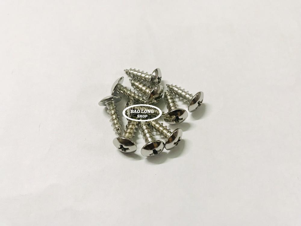 10 con Ốc ( INOX 100%) gắn dàn áo Các Loại Xe Máy (răng Thưa)