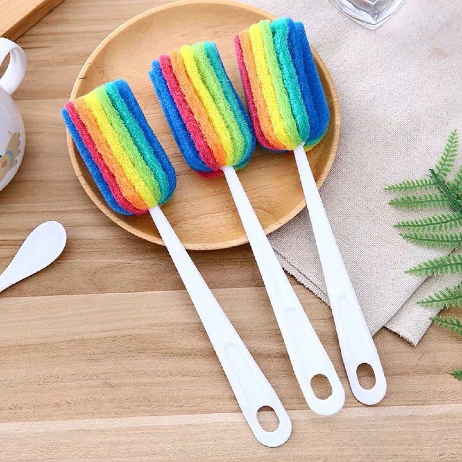 Cọ rửa bình sữa, cọ rửa ly xốp 7 màu