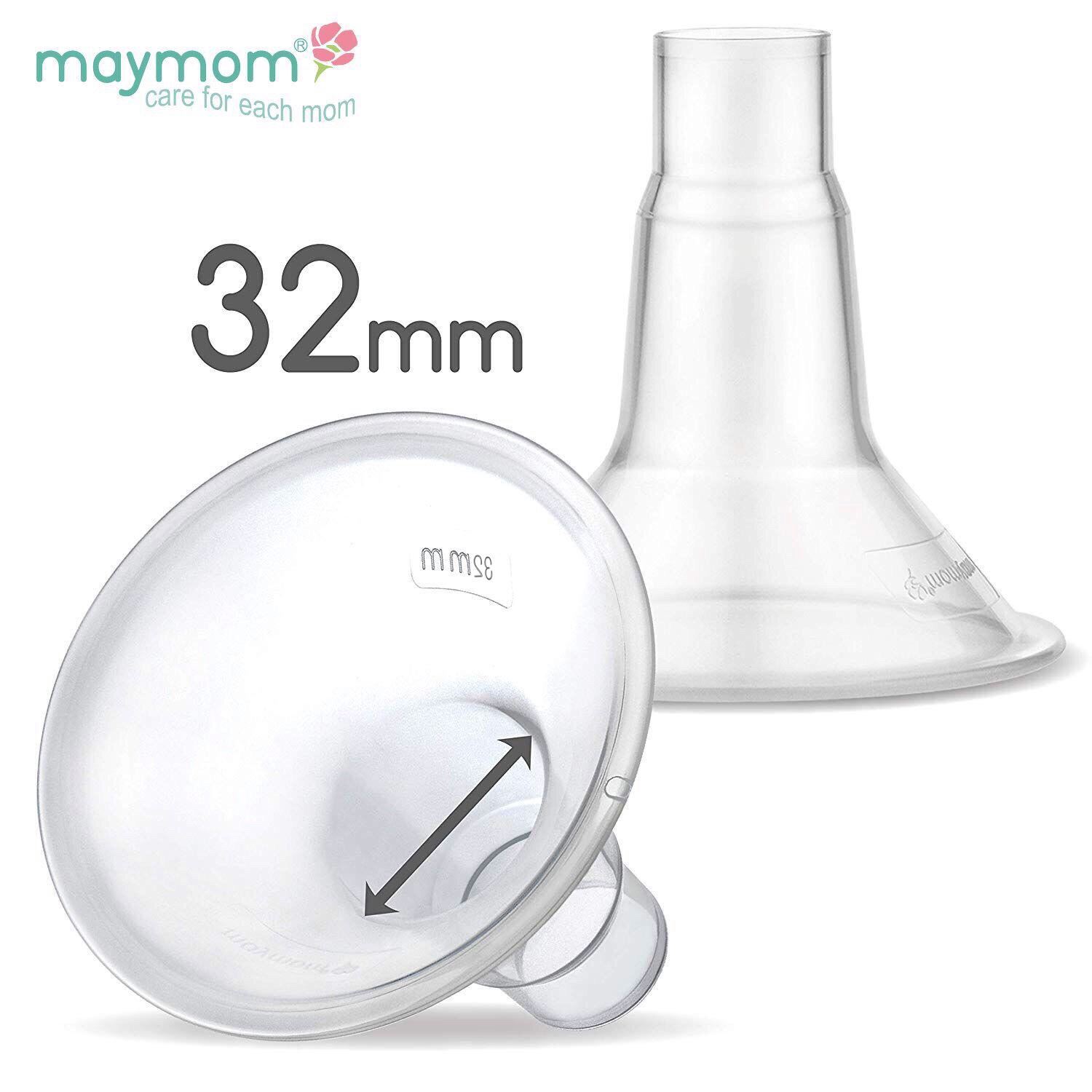 (FREESHIP ĐẾN 50k) (1 BÊN NGỰC) Bộ Phễu và Cổ Nối Phễu Cổ Rộng Maymom - Dùng cho các máy hút sữa Spectra (9 Plus, 9S, M1, M2, S1, S2, S1+, S2+, Dew 350) NAM3