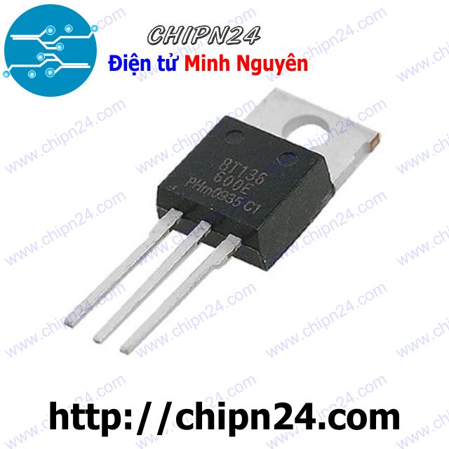 [2 con] (KT1) Triac SCR BT136-600E TO-220 4A 600V (BT136-600 BT136)