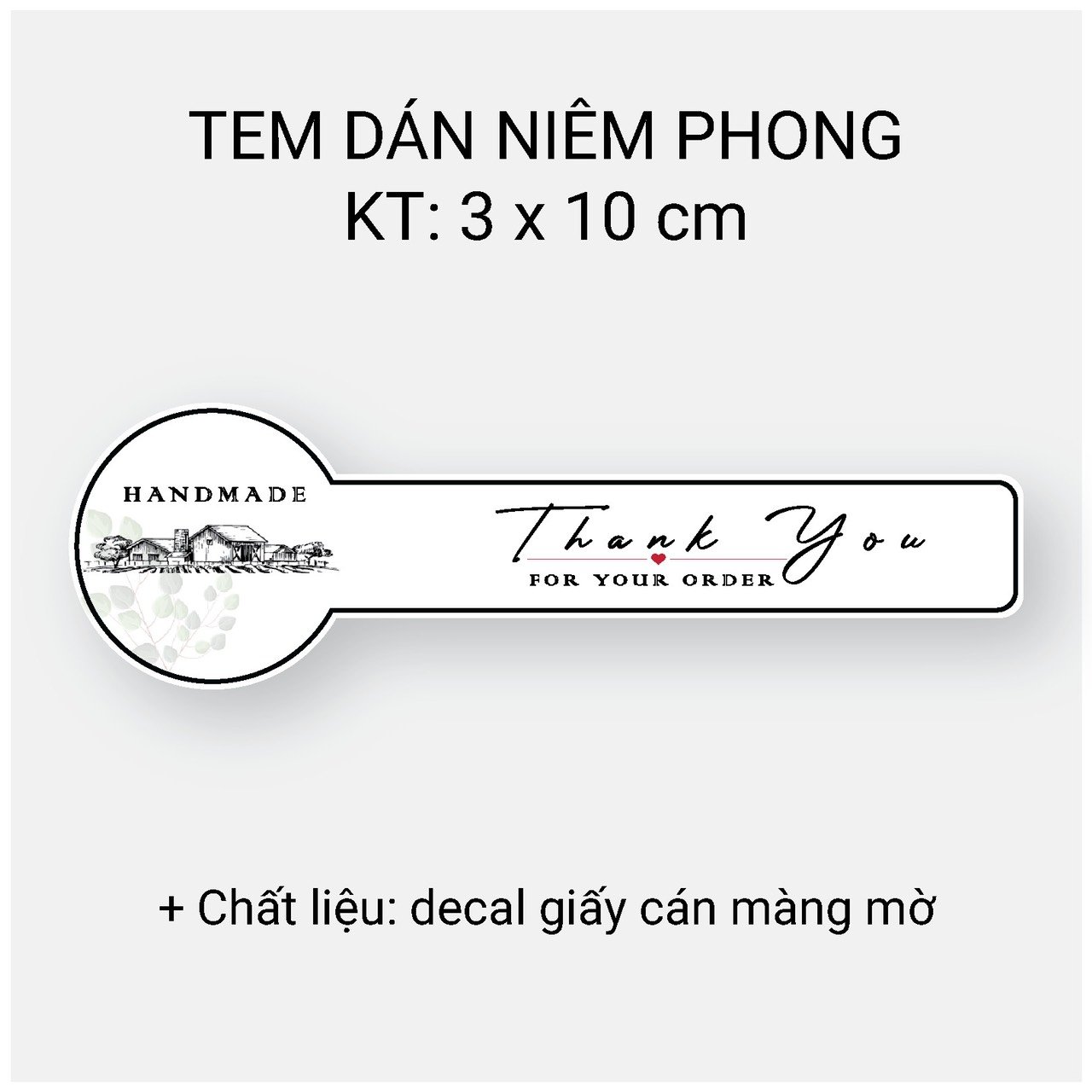100 Tem niêm phong, nhãn dán "Thank you"