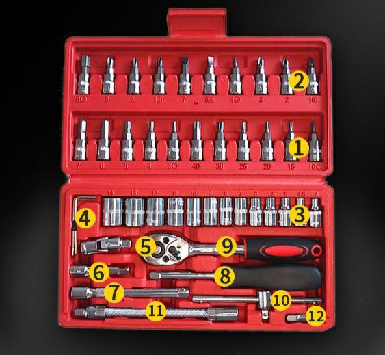 [HCM]Bộ Dụng Cụ Sửa Chữa 46 Món