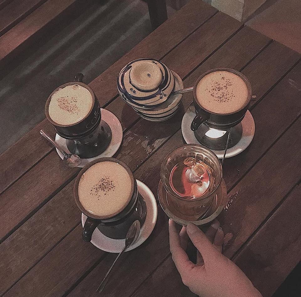 Bộ cốc + bếp hâm nóng cafe 5 bộ