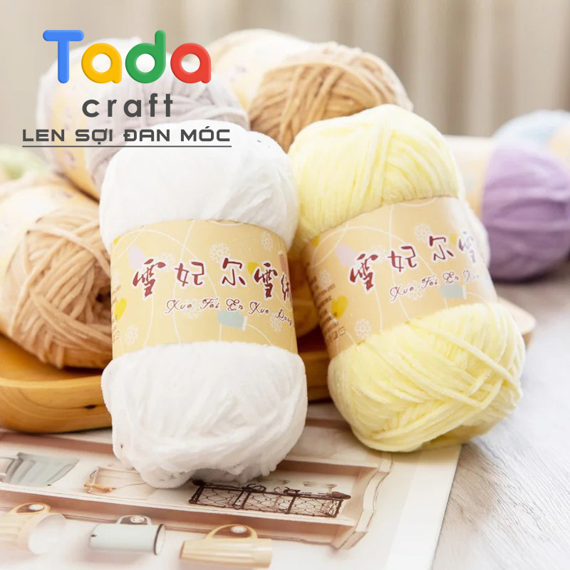 Len Nhung 2mm Chuyên Móc Thú Bông (cuộn 40gr)
